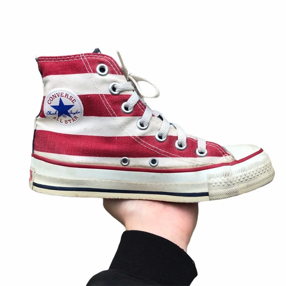 Vintage Made In USA Converse Size 3 American Flag